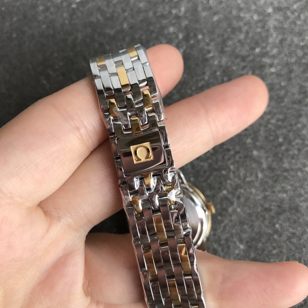DEVILLE PRESTIGE 27MM QUARTZ GOLD STEEL MOP DIAL