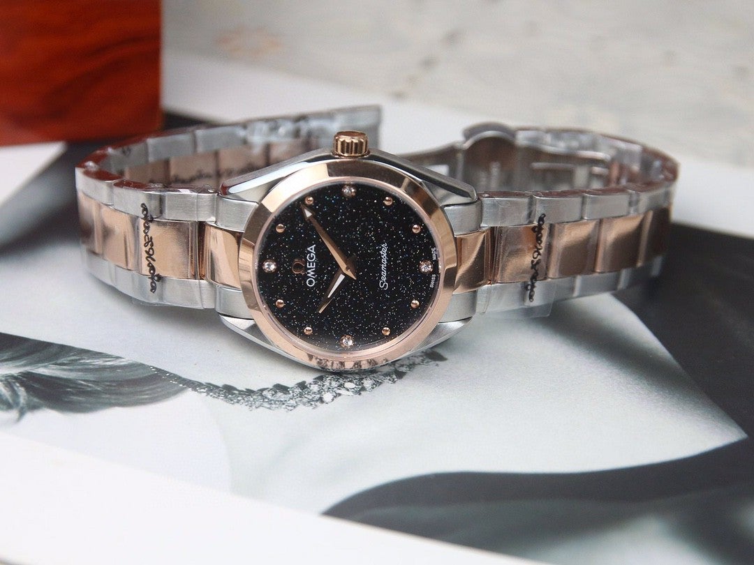 SEAMASTER QUARTZ 33MM TWO-TONE BLACK DIAL
